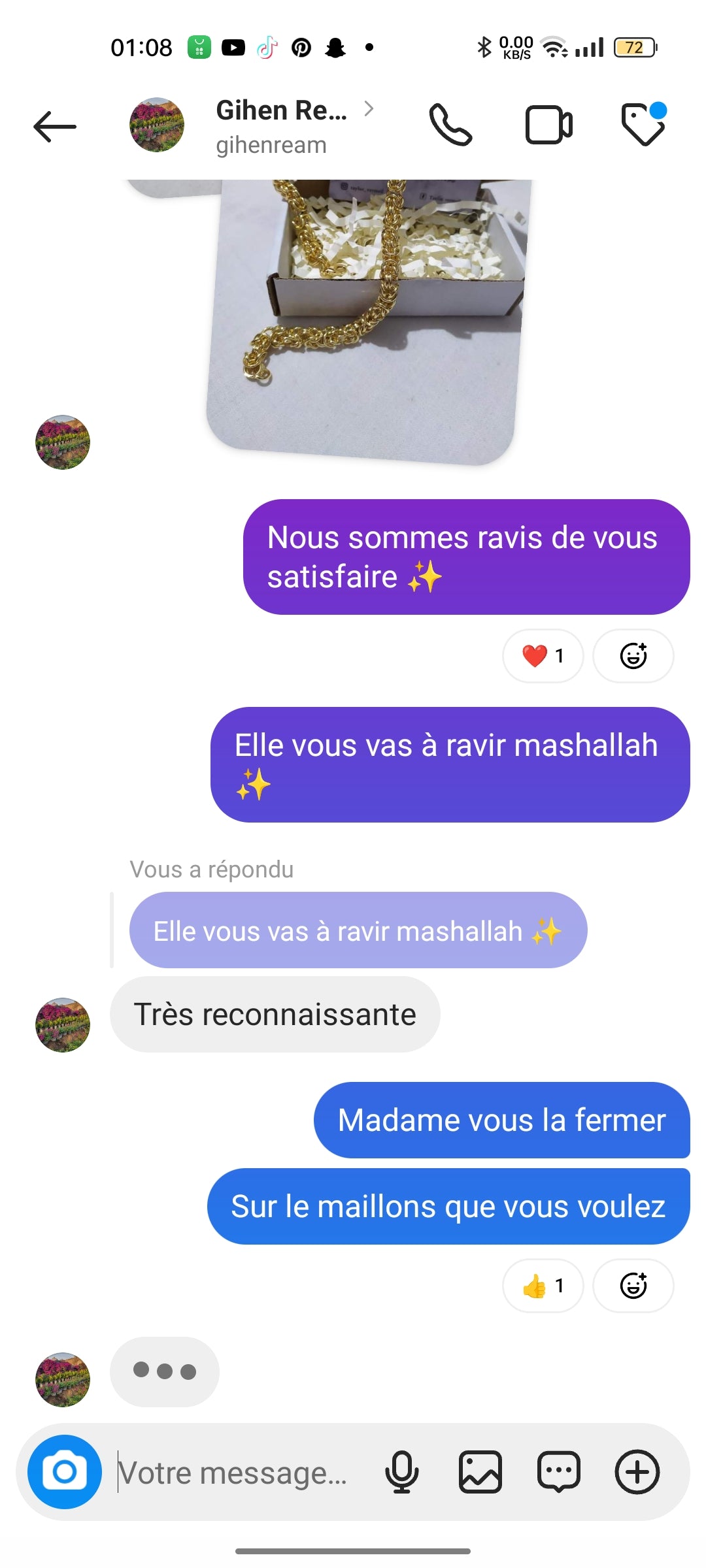 RETOUR CLIENTS SATISFAITS